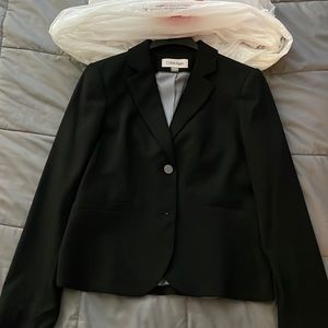 Calvin Klein Luxe Stretch 2 Button Notch Lapel Long Sleeve Blazer